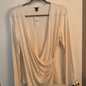 NWT Ann Taylor Faux Wrap Blouse.